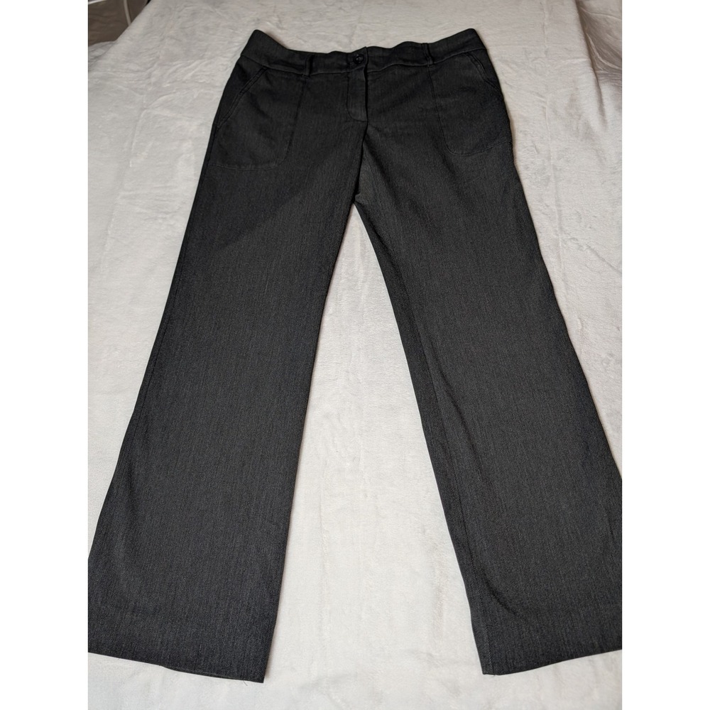 LOFT Marisa Trousers Size 6 Charcoal Gray Straight Leg Corporate Officecore